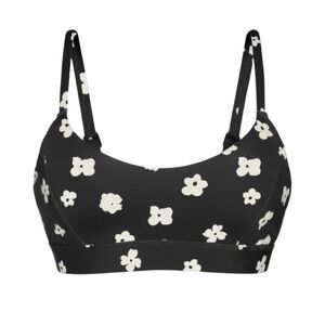 NWT Knix Scoop Black and White Daisy Bikini Top Size 4XL